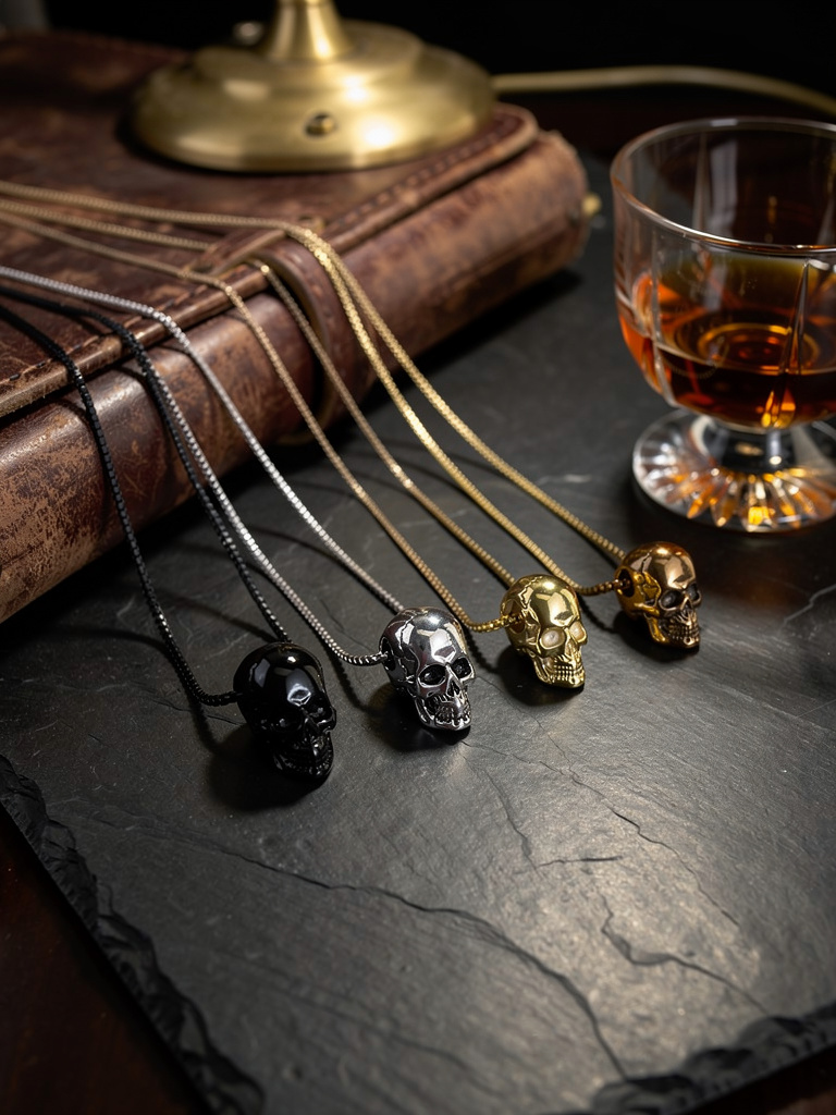 Skull pendant chain