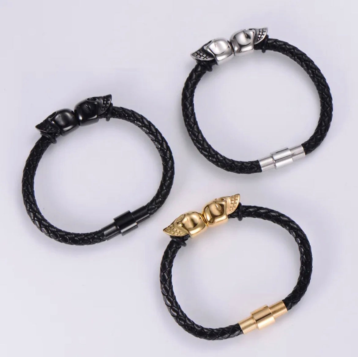 Skull Leather Bracelet