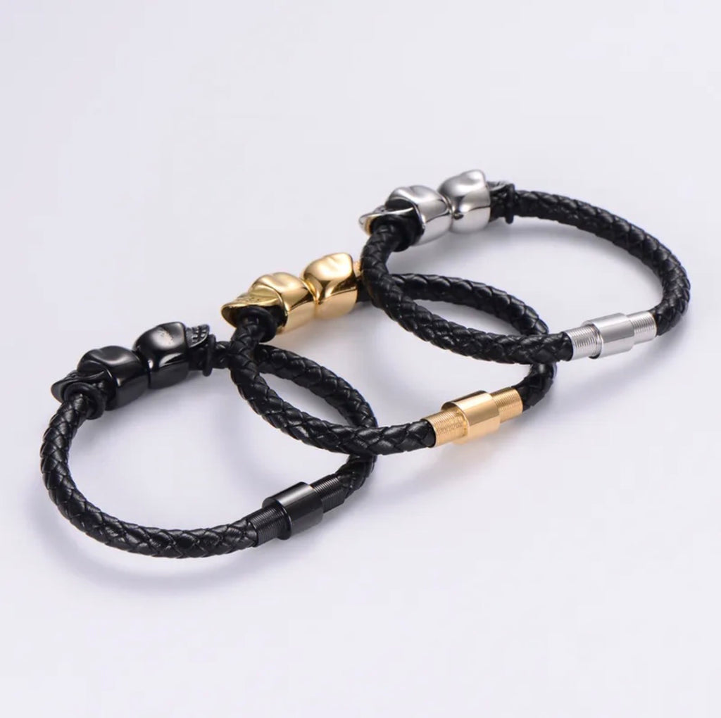 Skull Leather Bracelet