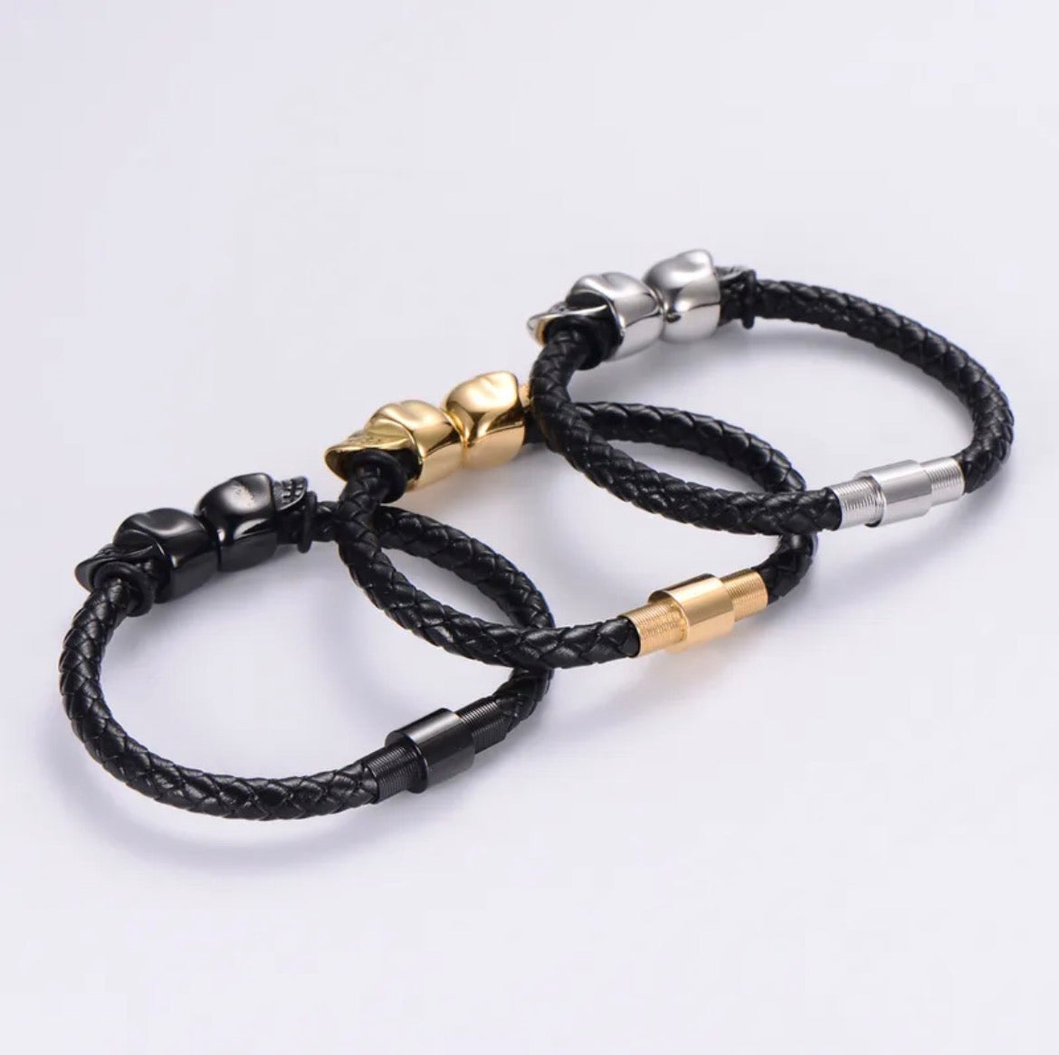 Skull Leather Bracelet