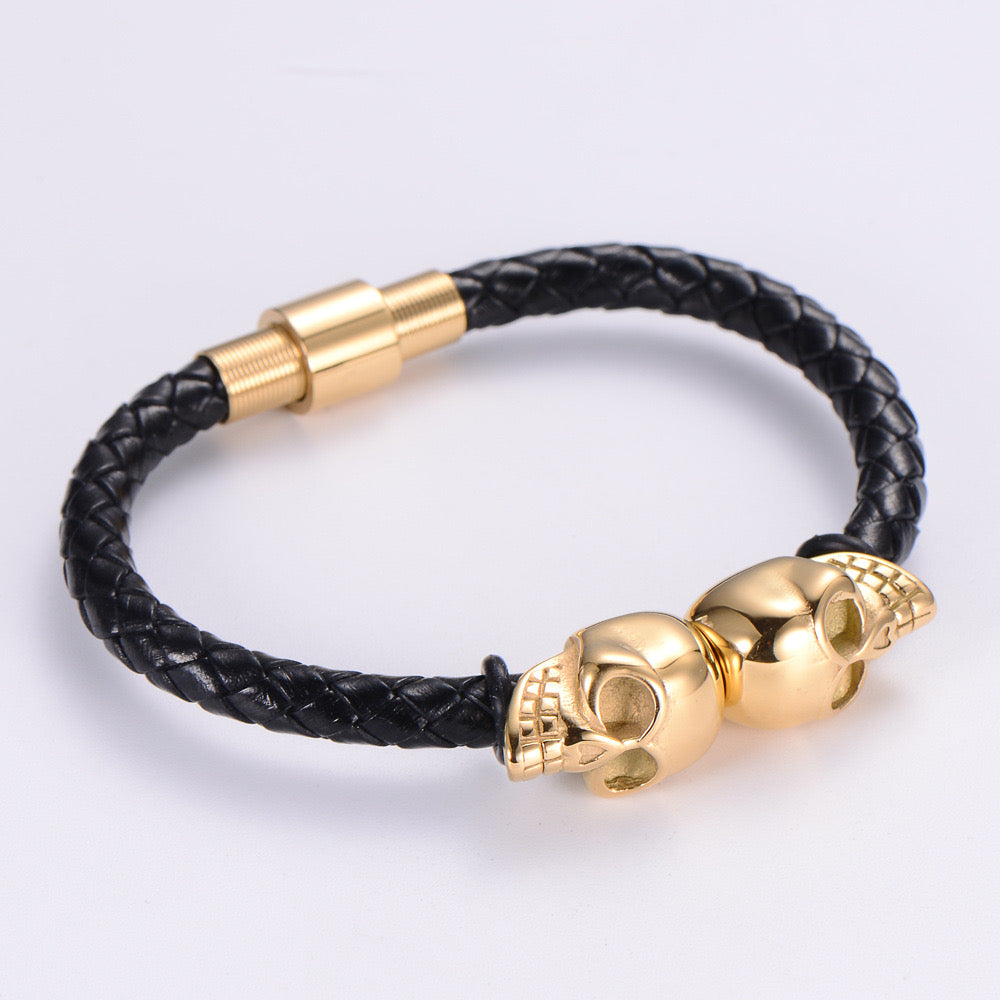 Skull Leather Bracelet