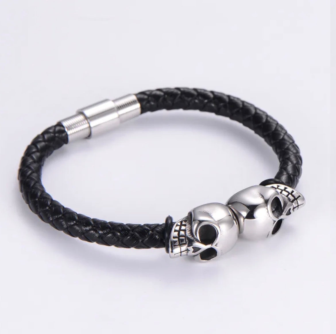 Skull Leather Bracelet
